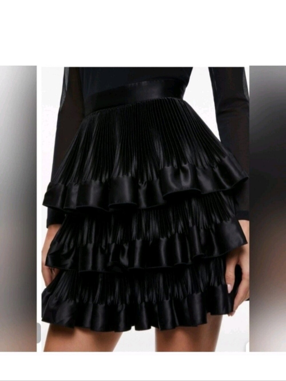 ALICE + OLIVIA CHARA TIERED RUFFLE MINI DRESS SIZE 4 $495 - Picture 12 of 16